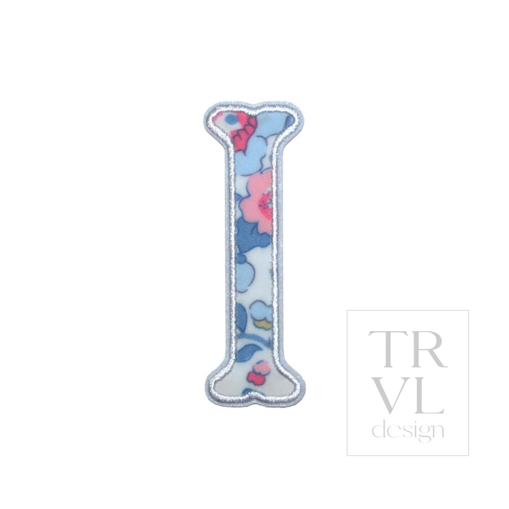 LETTER APPLIQUÉS - SMALL BRIDGEHAMPTON FLORAL *2 PC PRE-PACK* - Letter I - Decorative Stickers