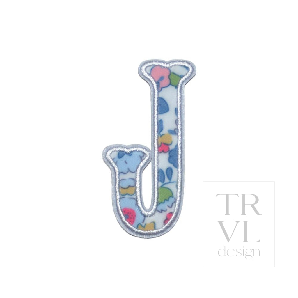LETTER APPLIQUÉS - SMALL BRIDGEHAMPTON FLORAL *2 PC PRE-PACK* - Letter J - Decorative Stickers