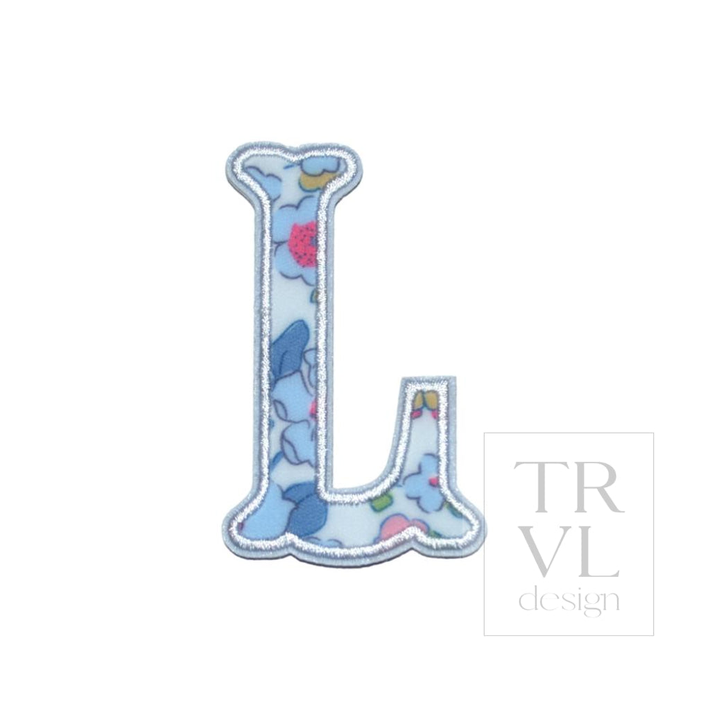 LETTER APPLIQUÉS - SMALL BRIDGEHAMPTON FLORAL *2 PC PRE-PACK* - Letter L - Decorative Stickers