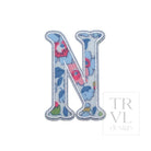 LETTER APPLIQUÉS - SMALL BRIDGEHAMPTON FLORAL *2 PC PRE-PACK* - Letter N - Decorative Stickers