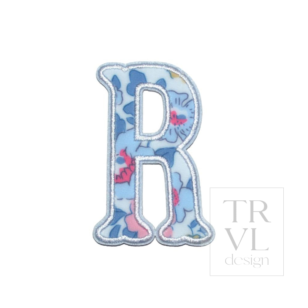 LETTER APPLIQUÉS - SMALL BRIDGEHAMPTON FLORAL *2 PC PRE-PACK* - Letter R - Decorative Stickers