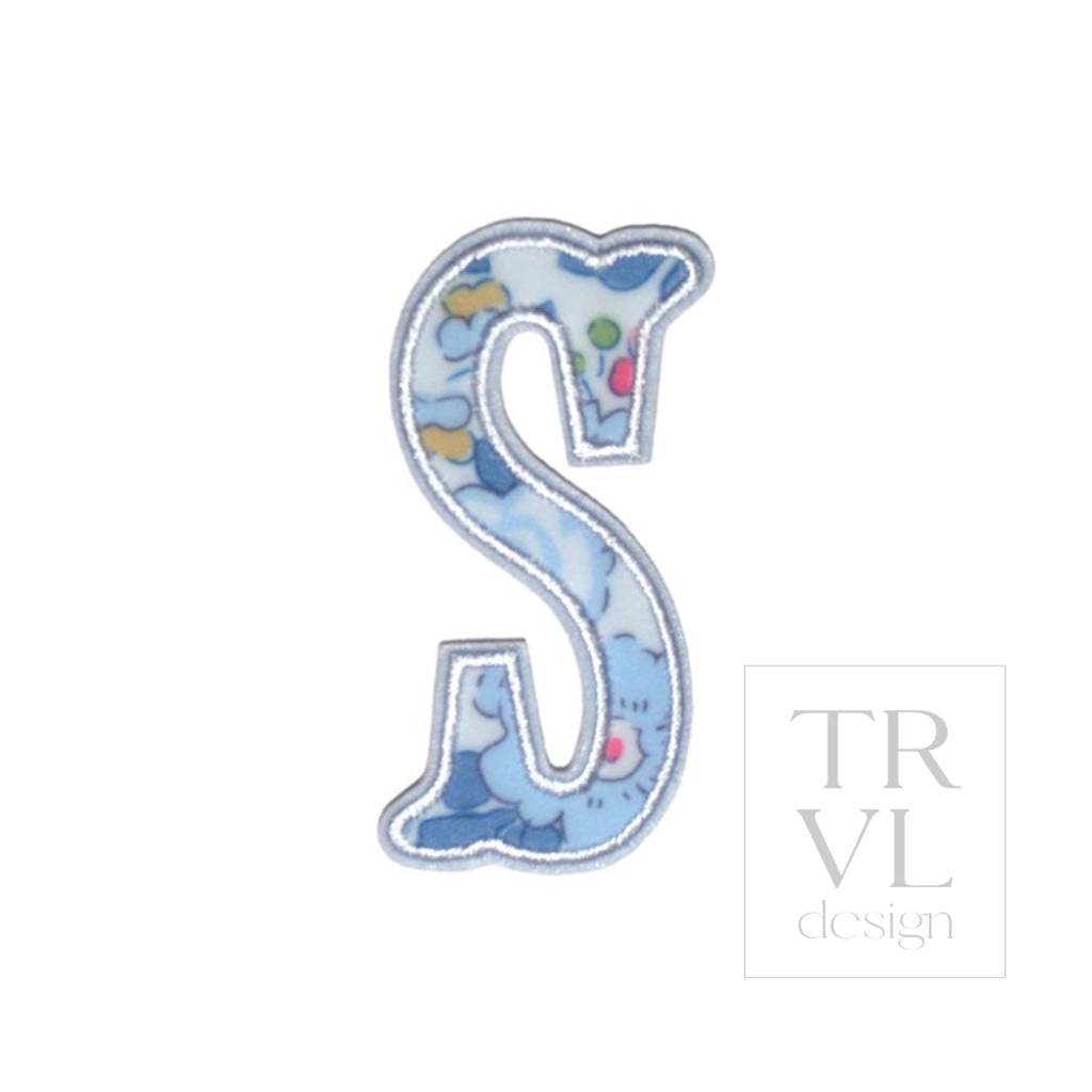 LETTER APPLIQUÉS - SMALL BRIDGEHAMPTON FLORAL *2 PC PRE-PACK* - Letter S - Decorative Stickers