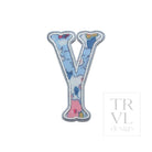 LETTER APPLIQUÉS - SMALL BRIDGEHAMPTON FLORAL *2 PC PRE-PACK* - Letter Y - Decorative Stickers