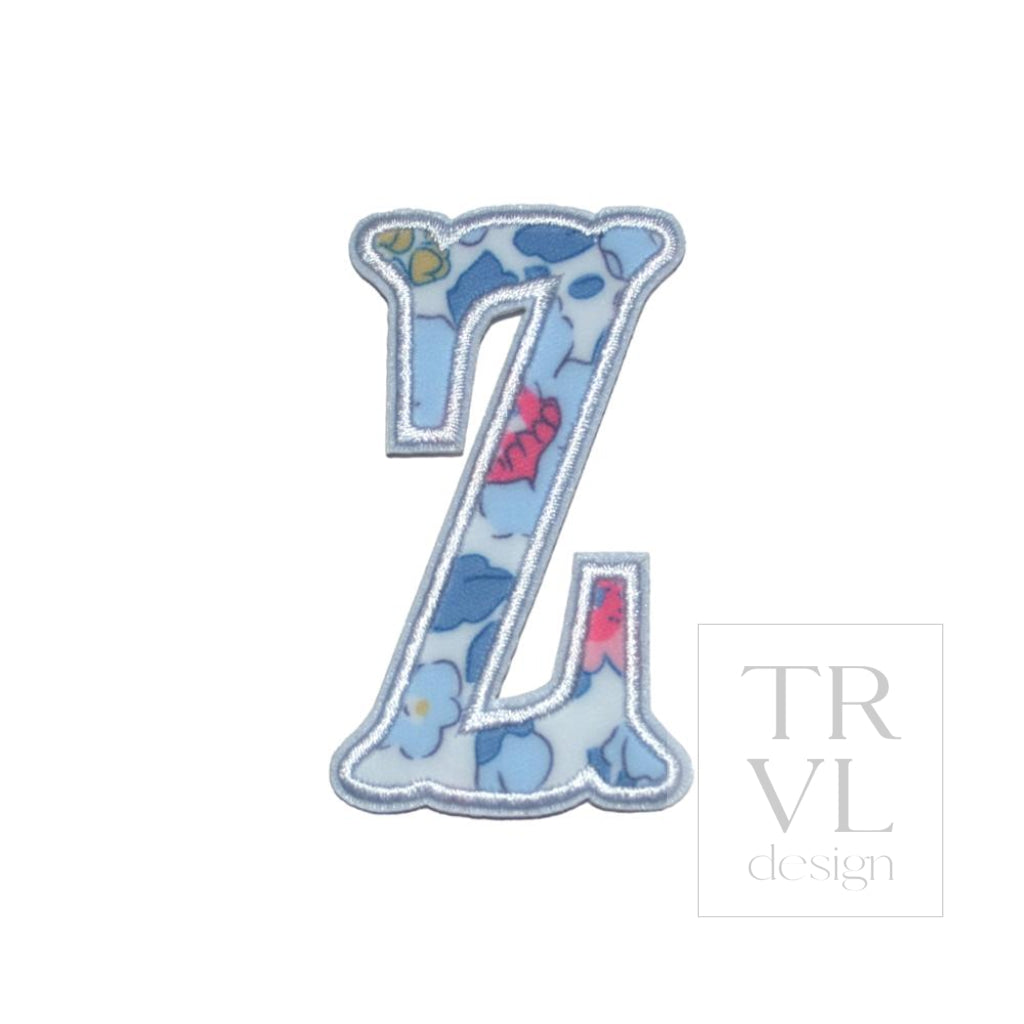 LETTER APPLIQUÉS - SMALL BRIDGEHAMPTON FLORAL *2 PC PRE-PACK* - Letter Z - Decorative Stickers