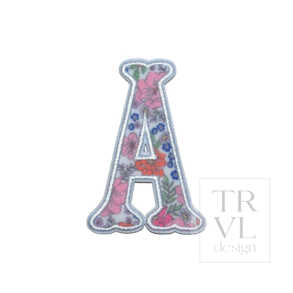 LETTER APPLIQUÉS - SMALL GARDEN FLORAL *2 PC PRE-PACK* - Letter A - Decorative Stickers