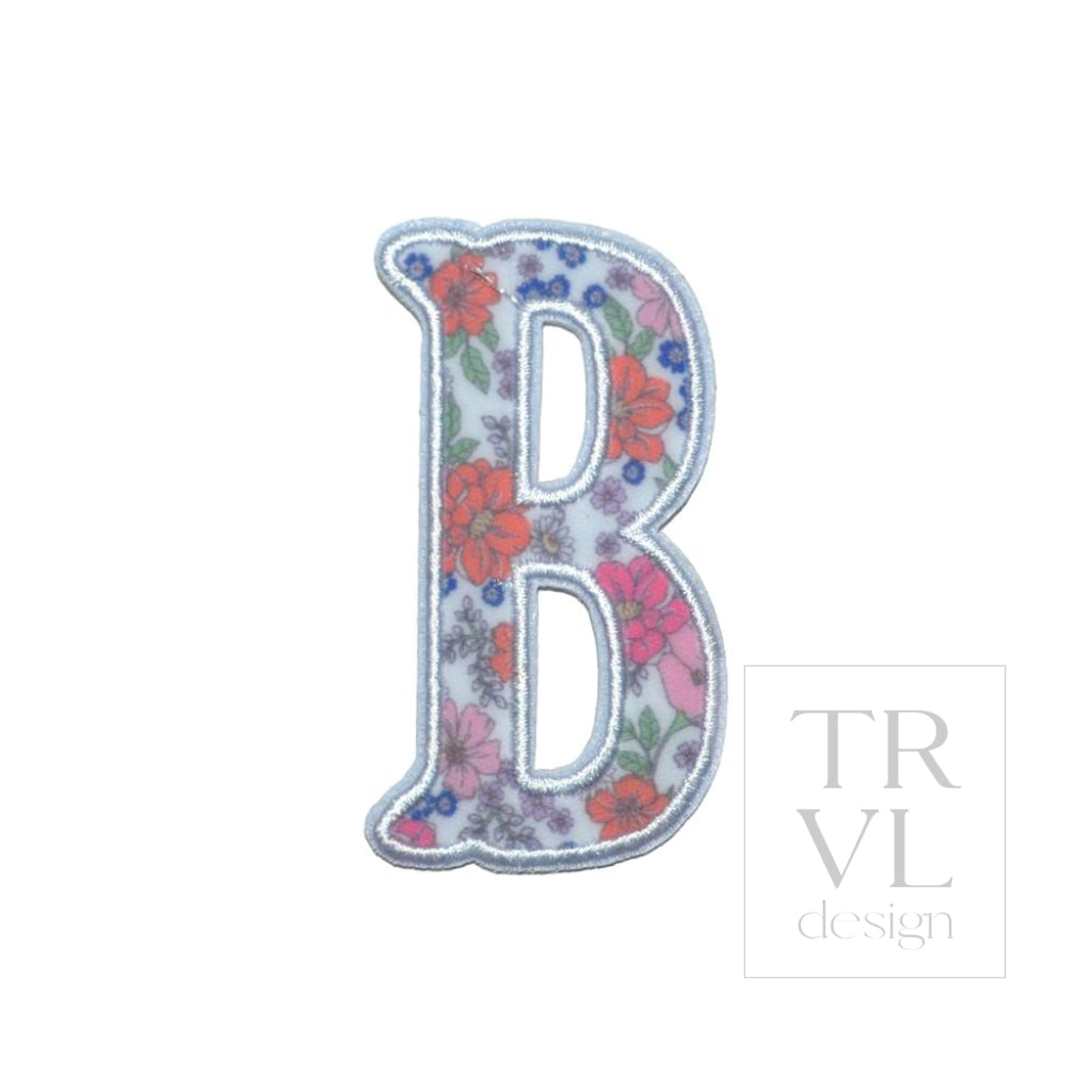 LETTER APPLIQUÉS - SMALL GARDEN FLORAL *2 PC PRE-PACK* - Letter B - Decorative Stickers
