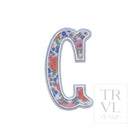 LETTER APPLIQUÉS - SMALL GARDEN FLORAL *2 PC PRE-PACK* - Letter C - Decorative Stickers