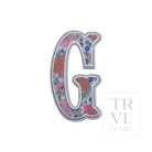 LETTER APPLIQUÉS - SMALL GARDEN FLORAL *2 PC PRE-PACK* - Letter G - Decorative Stickers