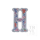 LETTER APPLIQUÉS - SMALL GARDEN FLORAL *2 PC PRE-PACK* - Letter H - Decorative Stickers