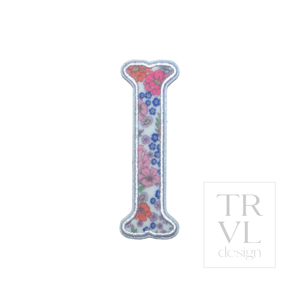 LETTER APPLIQUÉS - SMALL GARDEN FLORAL *2 PC PRE-PACK* - Letter I - Decorative Stickers