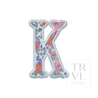 LETTER APPLIQUÉS - SMALL GARDEN FLORAL *2 PC PRE-PACK* - Letter K - Decorative Stickers