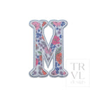 LETTER APPLIQUÉS - SMALL GARDEN FLORAL *2 PC PRE-PACK* - Letter M - Decorative Stickers