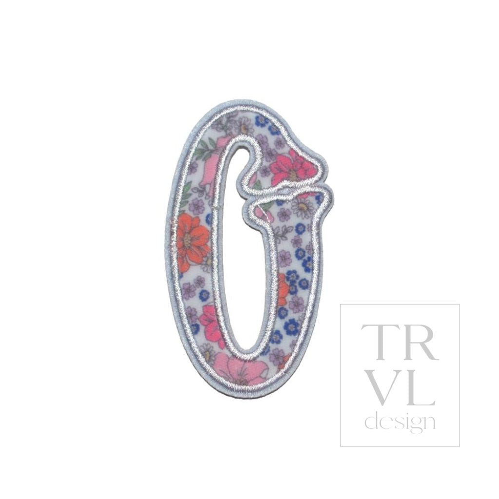 LETTER APPLIQUÉS - SMALL GARDEN FLORAL *2 PC PRE-PACK* - Letter O - Decorative Stickers