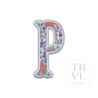 LETTER APPLIQUÉS - SMALL GARDEN FLORAL *2 PC PRE-PACK* - Letter P - Decorative Stickers