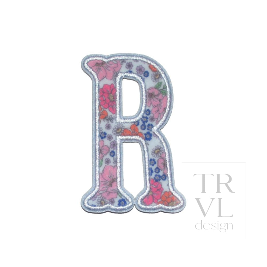 LETTER APPLIQUÉS - SMALL GARDEN FLORAL *2 PC PRE-PACK* - Letter R - Decorative Stickers