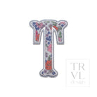 LETTER APPLIQUÉS - SMALL GARDEN FLORAL *2 PC PRE-PACK* - Letter T - Decorative Stickers