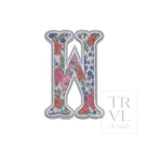 LETTER APPLIQUÉS - SMALL GARDEN FLORAL *2 PC PRE-PACK* - Letter W - Decorative Stickers