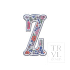 LETTER APPLIQUÉS - SMALL GARDEN FLORAL *2 PC PRE-PACK* - Letter Z - Decorative Stickers