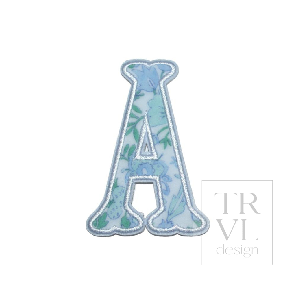 LETTER APPLIQUÉS - SMALL HAMPTONS FLORAL *2 PC PRE-PACK* - Letter A - Decorative Stickers