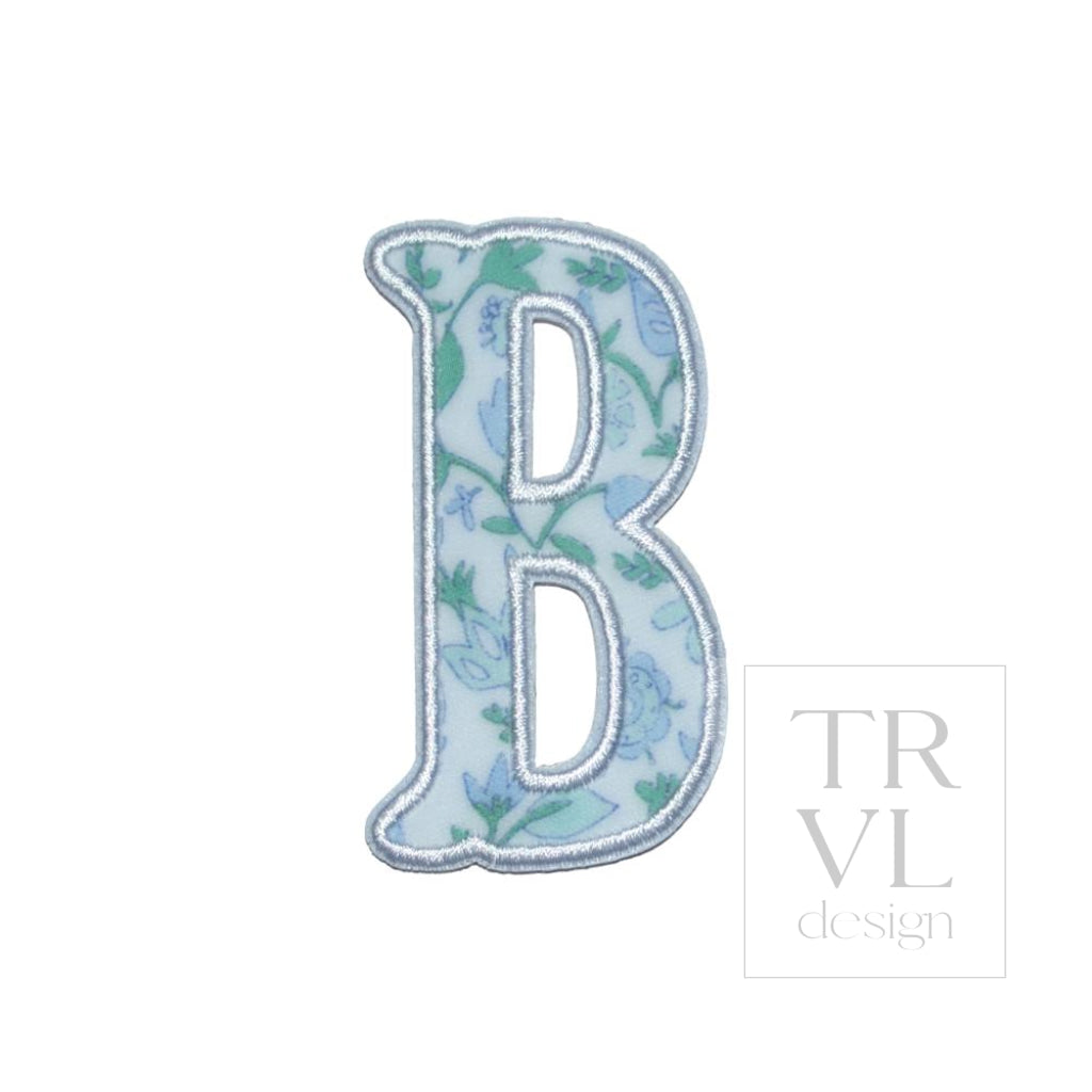 LETTER APPLIQUÉS - SMALL HAMPTONS FLORAL *2 PC PRE-PACK* - Letter B - Decorative Stickers