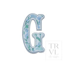 LETTER APPLIQUÉS - SMALL HAMPTONS FLORAL *2 PC PRE-PACK* - Letter G - Decorative Stickers