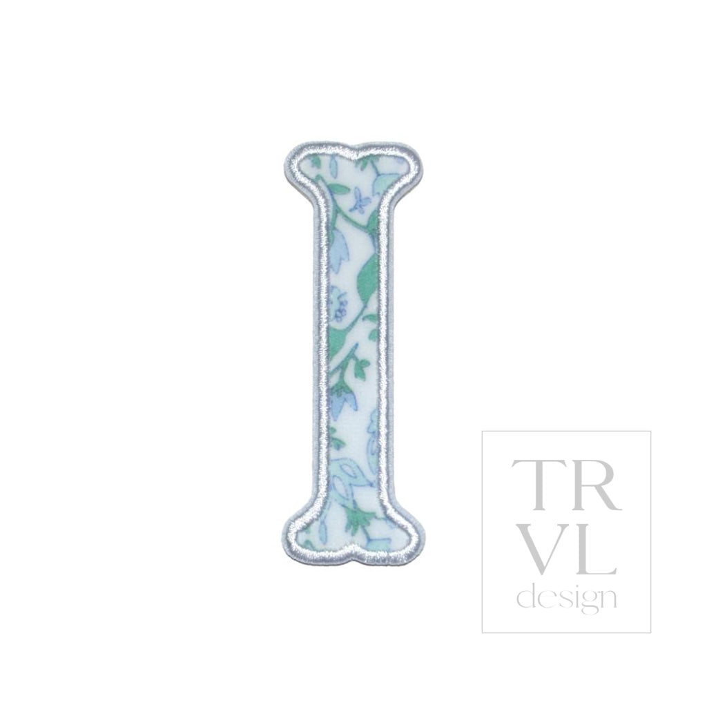 LETTER APPLIQUÉS - SMALL HAMPTONS FLORAL *2 PC PRE-PACK* - Letter I - Decorative Stickers