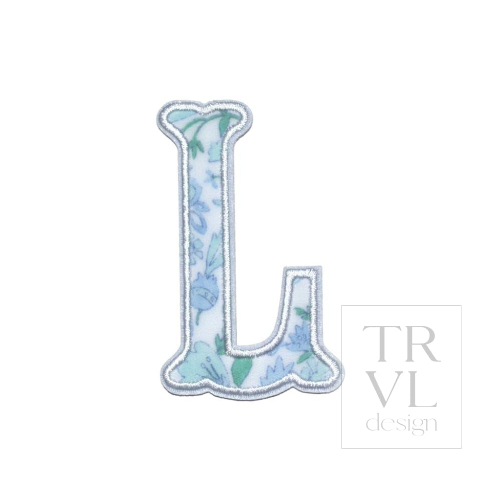 LETTER APPLIQUÉS - SMALL HAMPTONS FLORAL *2 PC PRE-PACK* - Letter L - Decorative Stickers