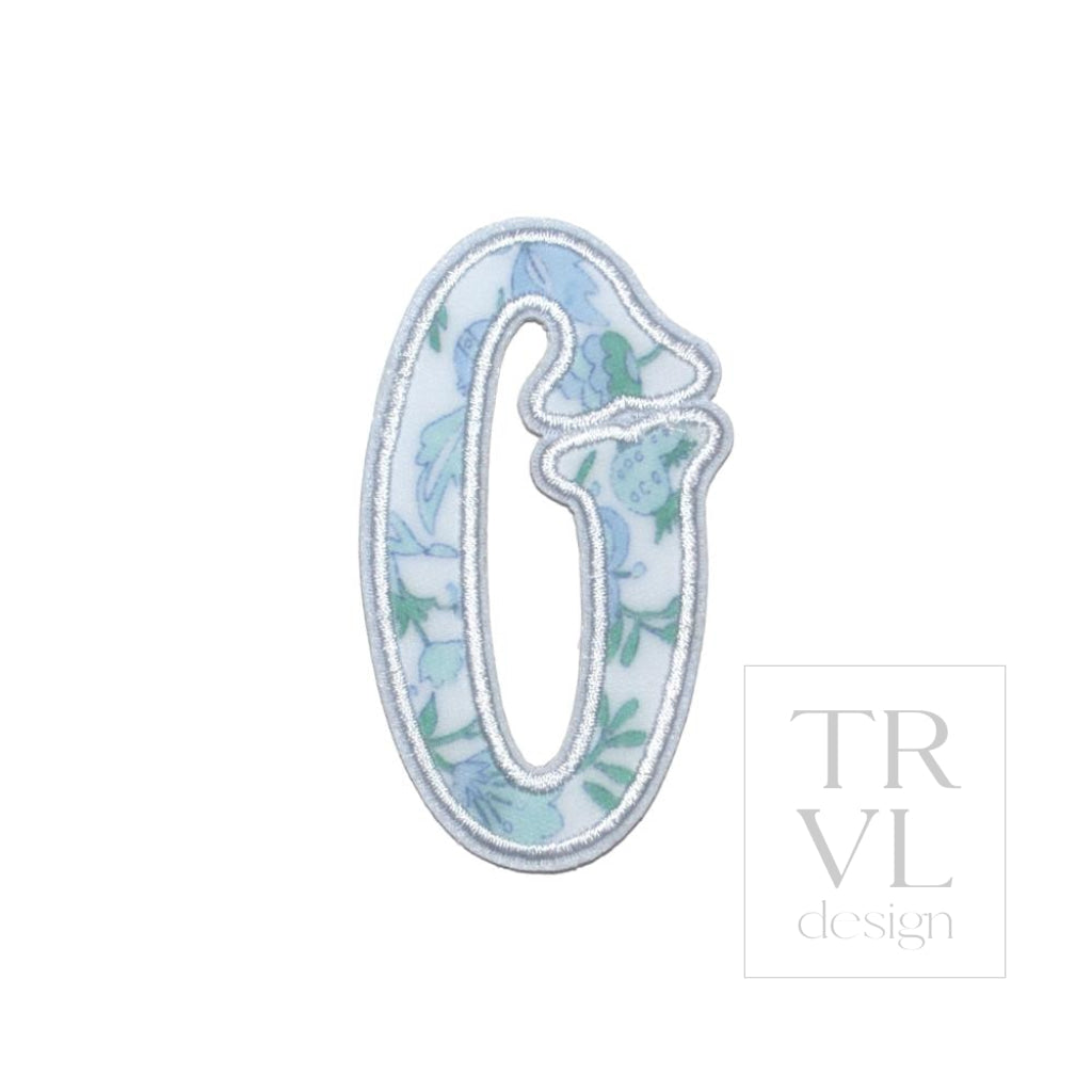 LETTER APPLIQUÉS - SMALL HAMPTONS FLORAL *2 PC PRE-PACK* - Letter O - Decorative Stickers