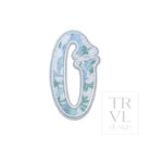 LETTER APPLIQUÉS - SMALL HAMPTONS FLORAL *2 PC PRE-PACK* - Letter O - Decorative Stickers
