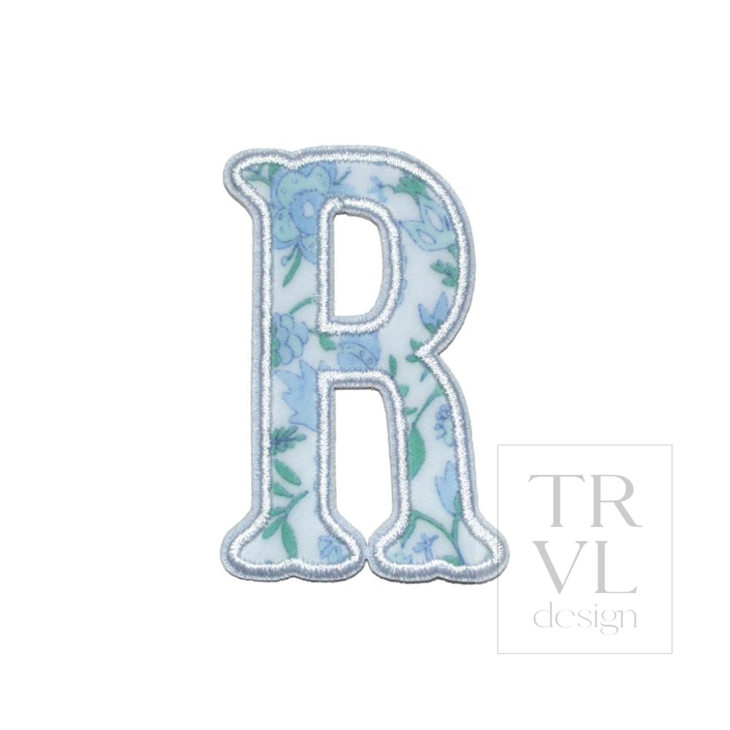 LETTER APPLIQUÉS - SMALL HAMPTONS FLORAL *2 PC PRE-PACK* - Letter R - Decorative Stickers