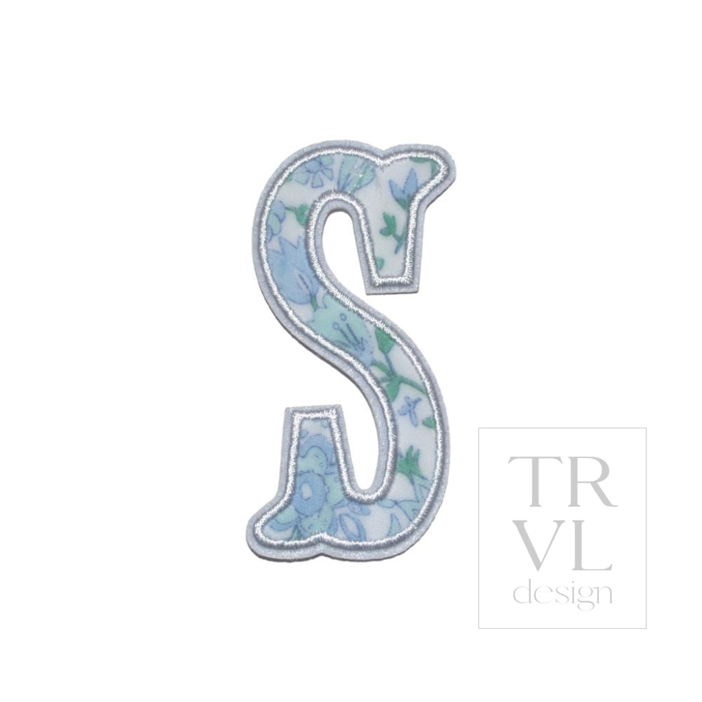 LETTER APPLIQUÉS - SMALL HAMPTONS FLORAL *2 PC PRE-PACK* - Letter S - Decorative Stickers