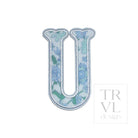 LETTER APPLIQUÉS - SMALL HAMPTONS FLORAL *2 PC PRE-PACK* - Letter U - Decorative Stickers