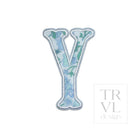 LETTER APPLIQUÉS - SMALL HAMPTONS FLORAL *2 PC PRE-PACK* - Letter Y - Decorative Stickers