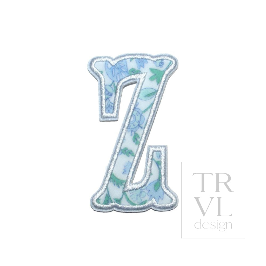 LETTER APPLIQUÉS - SMALL HAMPTONS FLORAL *2 PC PRE-PACK* - Letter Z - Decorative Stickers