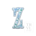LETTER APPLIQUÉS - SMALL HAMPTONS FLORAL *2 PC PRE-PACK* - Letter Z - Decorative Stickers