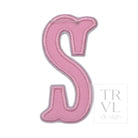Pink Canvas Appliqué Letters *2 Pc Pre-Pack* Letter S