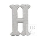 LETTER APPLIQUÉS - SMALL WHITE CANVAS *2 PC PRE-PACK* - Letter H - Decorative Stickers