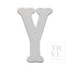 LETTER APPLIQUÉS - SMALL WHITE CANVAS *2 PC PRE-PACK* - Letter Y - Decorative Stickers