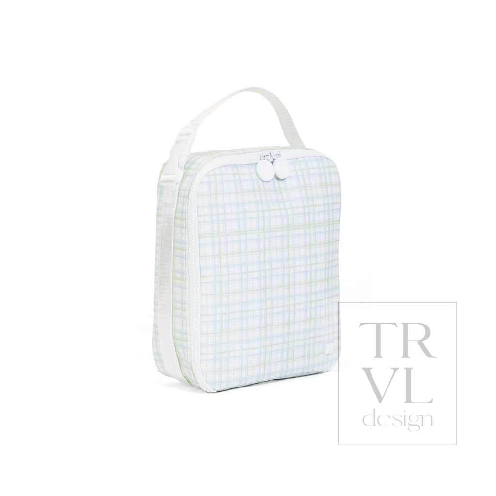 LUNCH BOX Insulated Lunch Bag - CLASSIC PLAID GREEN - Lunch Bags