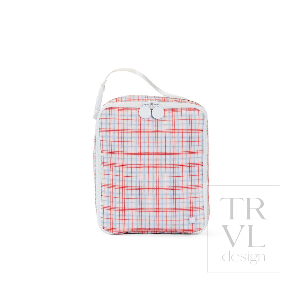 LUNCH BOX Insulated Lunch Bag - CLASSIC PLAID RED - Lunch Bags
