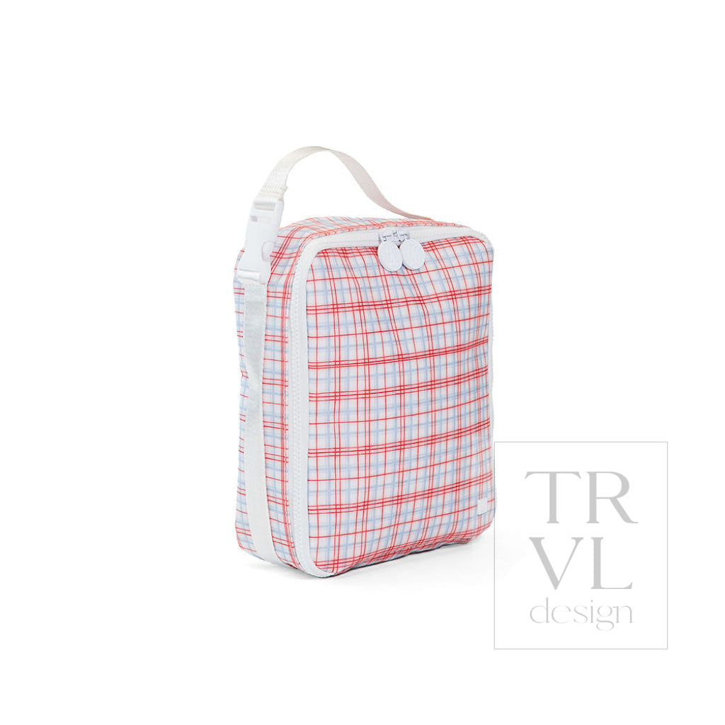 LUNCH BOX Insulated Lunch Bag - CLASSIC PLAID RED - Lunch Bags
