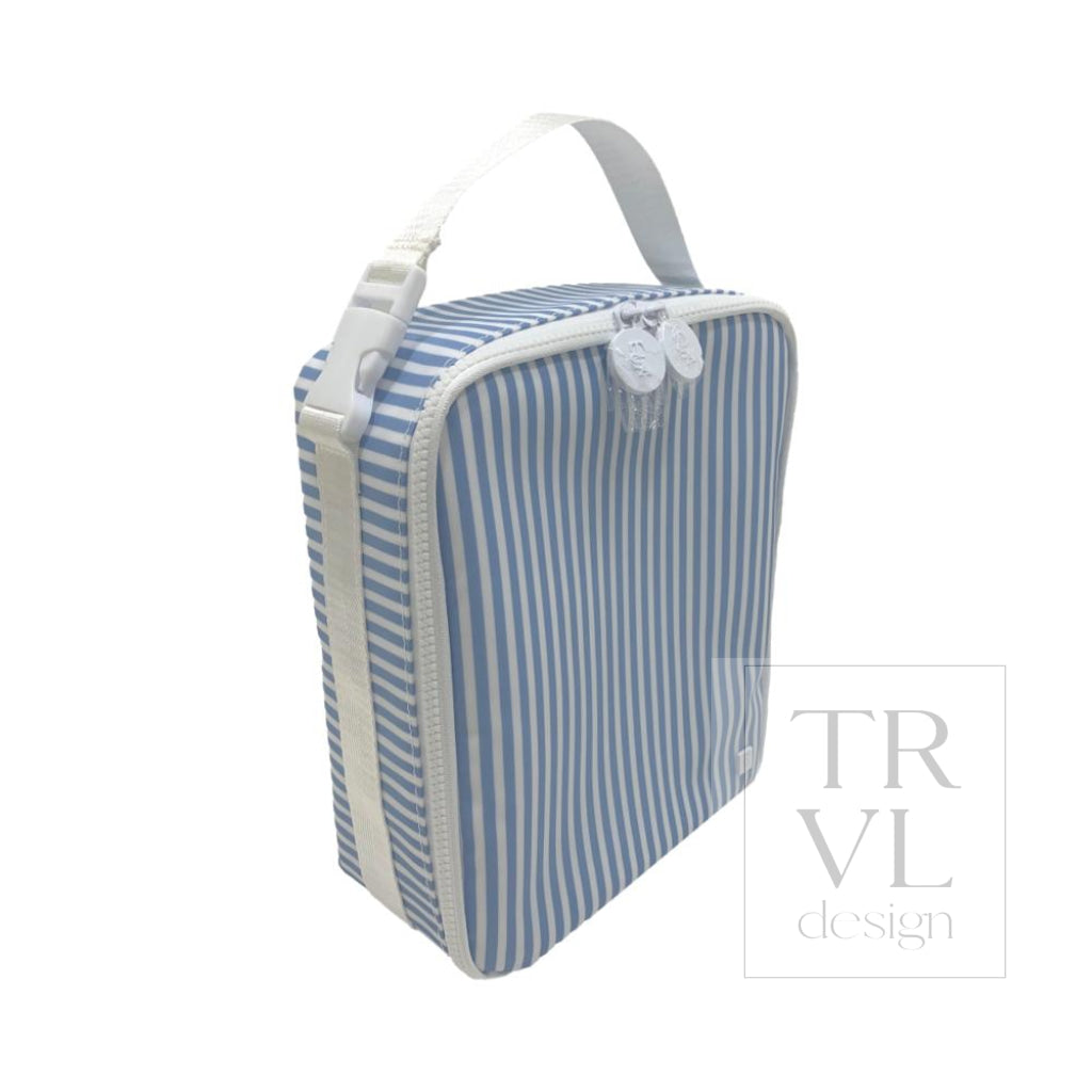 LUNCH BOX Insulated Lunch Bag - PIMLICO STRIPE CHAMBRAY - Lunch Bags