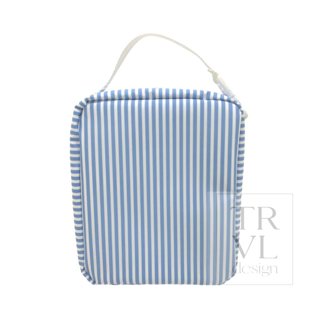 LUNCH BOX Insulated Lunch Bag - PIMLICO STRIPE CHAMBRAY - Lunch Bags