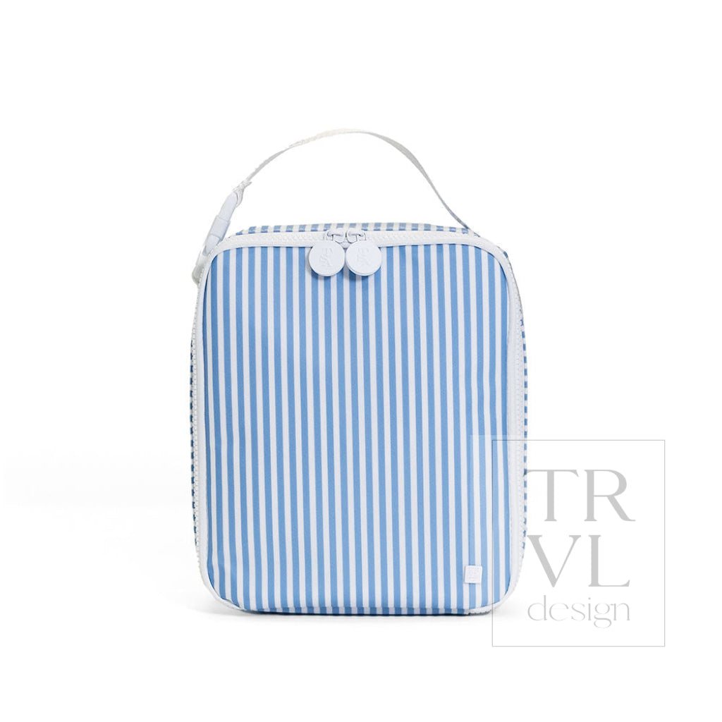 LUNCH BOX Insulated Lunch Bag - PIMLICO STRIPE CHAMBRAY - Lunch Bags
