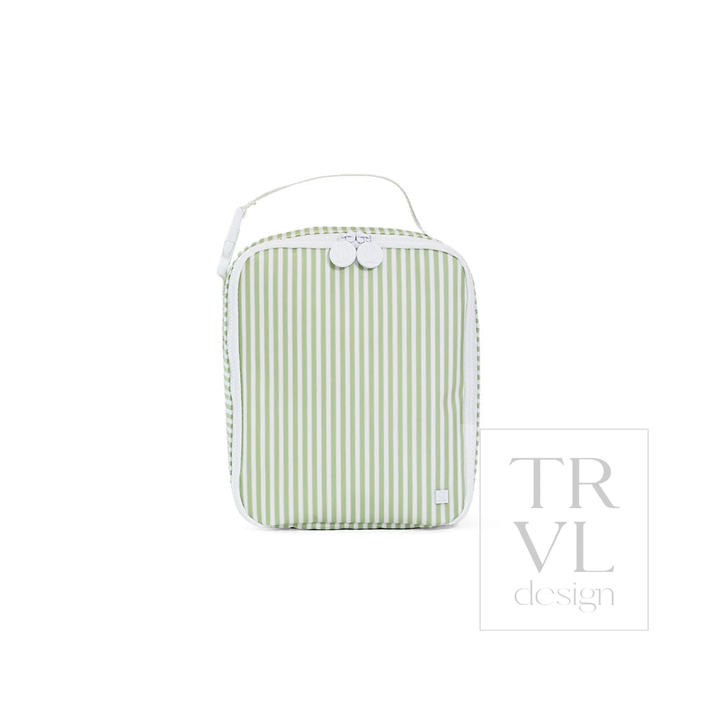 LUNCH BOX Insulated Lunch Bag - PIMLICO STRIPE SAGE - Lunch Bags