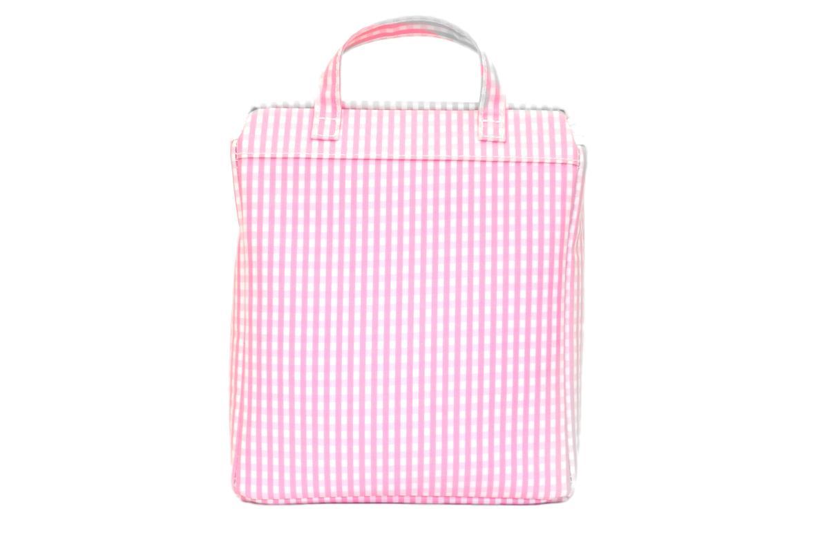 Lunch Box - TAKE AWAY LUNCH BAG - INSULATED GINGHAM PINK