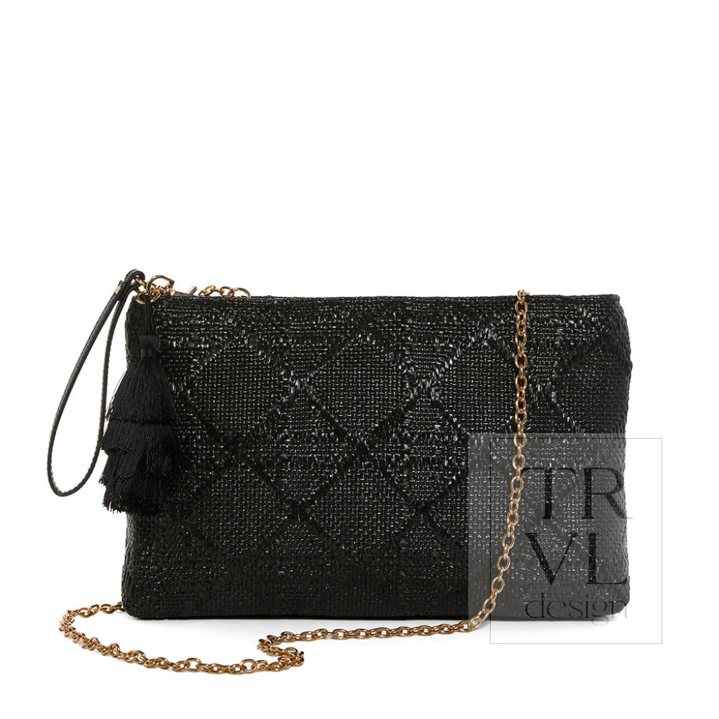 Luxe Bali Straw - Island Clutch Cane Midnight *On Special Cane Straw Midnight