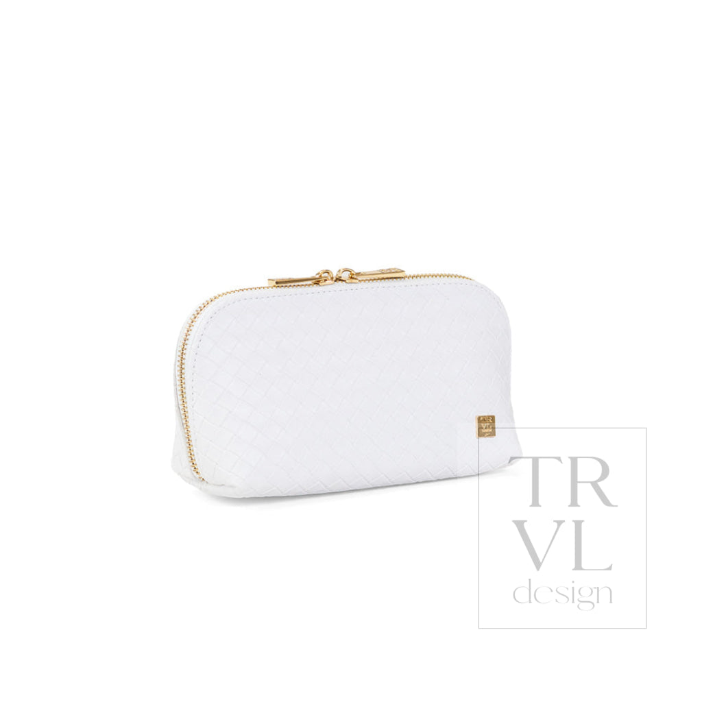 LUXE DUO CASE - WOVEN BLANC - Cosmetic & Toiletry Bags