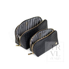 LUXE DUO CASE - WOVEN JET - Cosmetic & Toiletry Bags