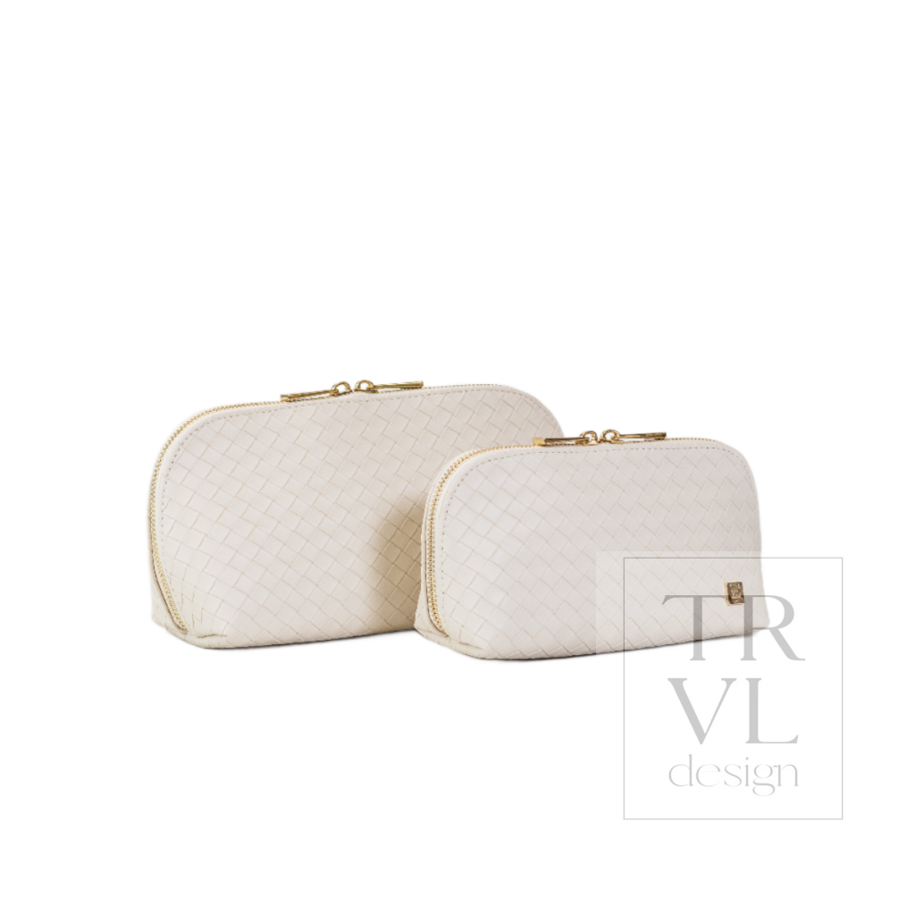 LUXE DUO CASE - WOVEN SAND - Cosmetic & Toiletry Bags